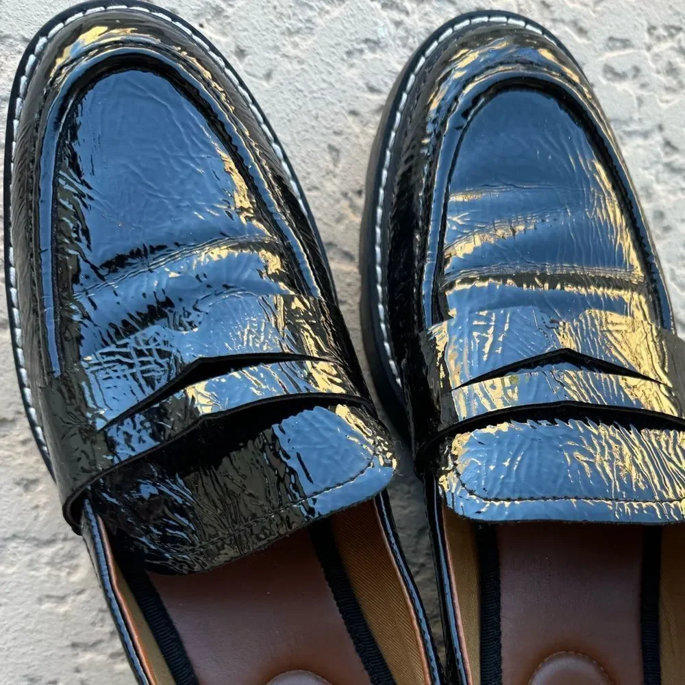Franco Balin Lug Sole Penny Loafer EUC SZ 8.5